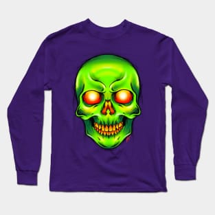 Green skull Long Sleeve T-Shirt